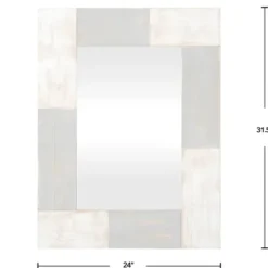 Decorative Mirrors-Kirkland's Home Mason Wood Planks Wall Mirror Gray