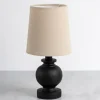 Table Lamps-Kirkland's Home Matte Black Baluster Mini Table Lamp Tan