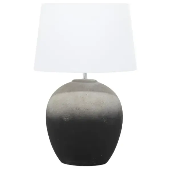 Table Lamps-Kirkland's Home Matte Black Ombre Textured Table Lamp, 23 In. White