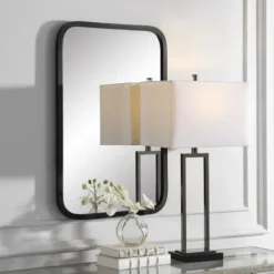 Decorative Mirrors-Kirkland's Home Matte Black Rectangular Wall Mirror
