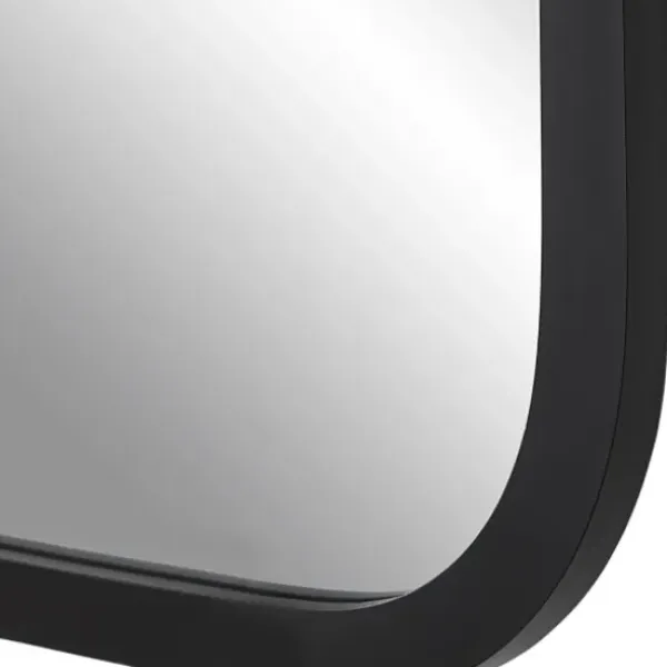 Decorative Mirrors-Kirkland's Home Matte Black Rectangular Wall Mirror