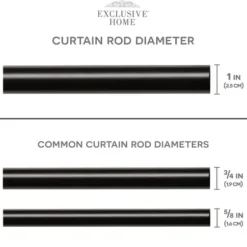 Curtain Rods & Hardware-Kirkland's Home Matte Black Rhys Cylinder Curtain Rod, 72 In.