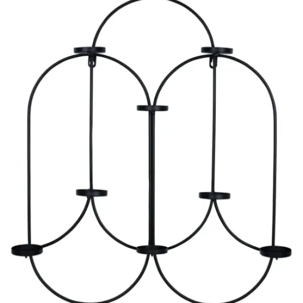 Sconces-Kirkland's Home Matte Black Tealight Wall Sconce