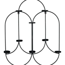 Sconces-Kirkland's Home Matte Black Tealight Wall Sconce
