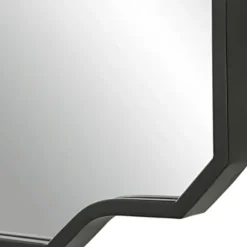 Decorative Mirrors-Kirkland's Home Matte Black Thin Linear Iron Frame Wall Mirror