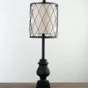 Buffet Lamps-Kirkland's Home Matte Buffet Lamp With Wire Shade Black
