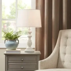 Table Lamps-Kirkland's Home Matte Candlestick Martha Stewart Table Lamp White