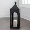 Lanterns-Kirkland's Home Matte Hampshire Metal Lantern, 36 In. Black