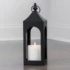 Lanterns-Kirkland's Home Matte Hampshire Metal Lantern, 24 In. Black
