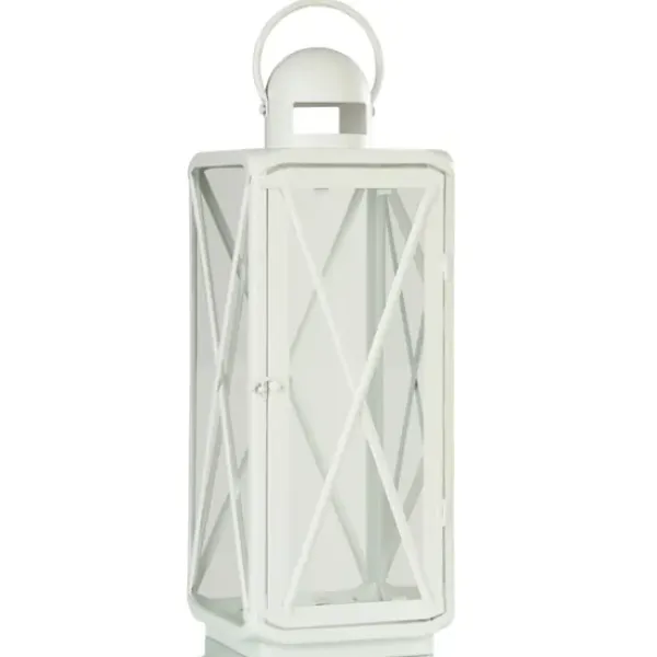 Lanterns-Kirkland's Home Matte Lattice Lanterns, Set Of 2 White