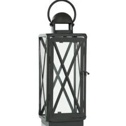 Lanterns-Kirkland's Home Matte Lattice Lanterns, Set Of 2 Black