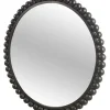 Decorative Mirrors-Kirkland's Home Matte Metal Beaded Round Mirror Black