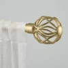 Curtain Rods & Hardware-Kirkland's Home Matte Silver Hyde Wrap Around Curtain Rod, 72 In.