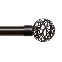 Curtain Rods & Hardware-Kirkland's Home Matte Silver Hyde Wrap Around Curtain Rod, 120 In.