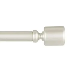 Curtain Rods & Hardware-Kirkland's Home Matte Silver Modern Twist Curtain Rod, 72 In.