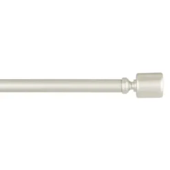Curtain Rods & Hardware-Kirkland's Home Matte Silver Modern Twist Curtain Rod, 72 In.