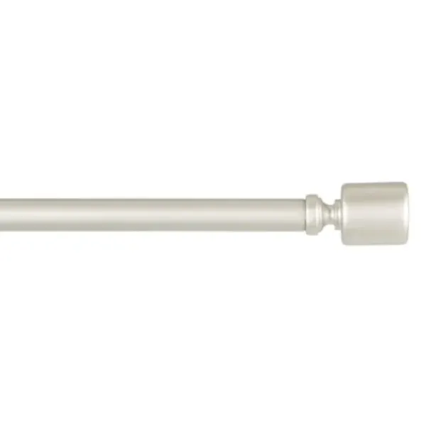 Curtain Rods & Hardware-Kirkland's Home Matte Silver Modern Twist Curtain Rod, 72 In.