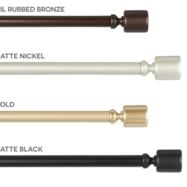 Curtain Rods & Hardware-Kirkland's Home Matte Silver Modern Twist Curtain Rod, 72 In.