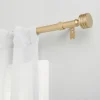 Curtain Rods & Hardware-Kirkland's Home Matte Silver Modern Twist Curtain Rod, 120 In.