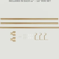 Curtain Rods & Hardware-Kirkland's Home Matte Silver Modern Twist Curtain Rod, 120 In.