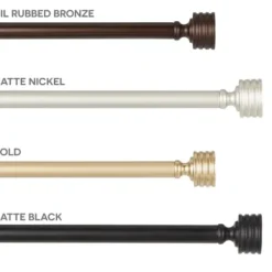Curtain Rods & Hardware-Kirkland's Home Matte Silver Modern Twist Curtain Rod, 120 In.