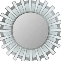 Decorative Mirrors-Kirkland's Home Matte Sunburst Wall Mirror Silver