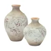 Vases-Kirkland's Home Matte Terracotta Fluted Ceramic Vase, 20 In. Red/Orange