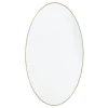 Decorative Mirrors-Kirkland's Home Matte Thin Wood Frame Oval Wall Mirror Gold
