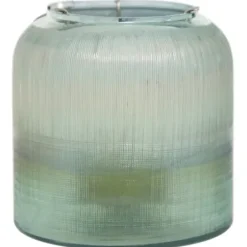 Candle Holders-Kirkland's Home Matte Turquoise Glass Candle Holder Blue