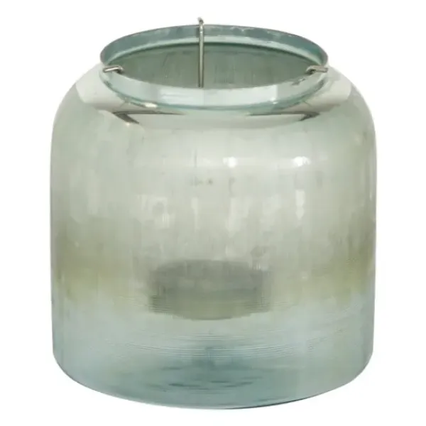 Candle Holders-Kirkland's Home Matte Turquoise Glass Candle Holder Blue