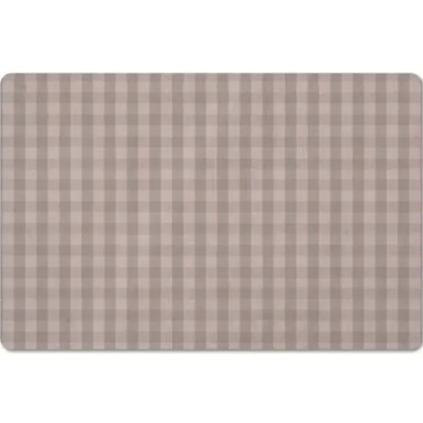 Kitchen & Floor Mats-Kirkland's Home Mauve And Gray Plaid Kitchen Mat Pink/Gray