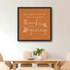 Wall Quotes & Signs-Kirkland's Home May Our Lives Giclee Canvas Wall Plaque Orange