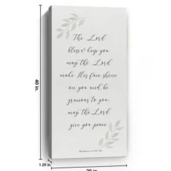 Wall Quotes & Signs-Kirkland's Home May The Lord Give You Peace Canvas Art Print White