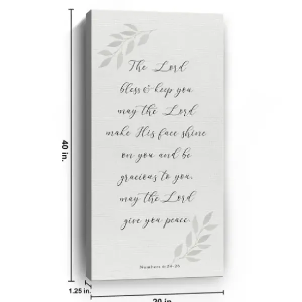 Wall Quotes & Signs-Kirkland's Home May The Lord Give You Peace Canvas Art Print White