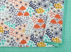 Quilts-Kirkland's Home Mayflower Blue 2-Pc. Queen Bedding Quilt Set Blue/Orange/Gray