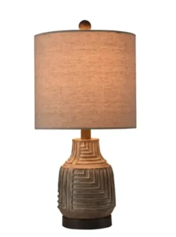 Table Lamps-Kirkland's Home Maze Design Table Lamp Tan
