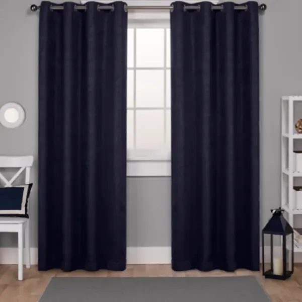 Curtains & Drapes-Kirkland's Home Medallion Curtain Panel Set, 96 In. Gray