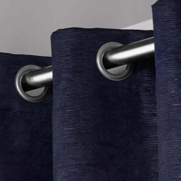 Curtains & Drapes-Kirkland's Home Medallion Curtain Panel Set, 96 In. Gray