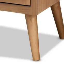 Cabinets & Sideboards-Kirkland's Home Medium Oak Rattan 2-Door Cabinet
