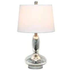 Table Lamps-Kirkland's Home Mercury Glass Curvy Table Lamp White
