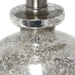 Table Lamps-Kirkland's Home Mercury Hammered Glass Shade Table Lamp White