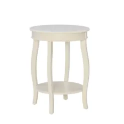 Accent & End Tables-Kirkland's Home Merryweather Off White Accent Table Ivory