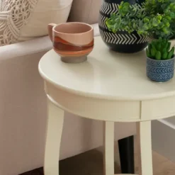 Accent & End Tables-Kirkland's Home Merryweather Off White Accent Table Ivory