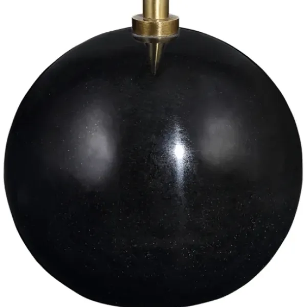 Accent & End Tables-Kirkland's Home Metal & Round Black Base Cocktail Table Gold