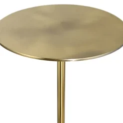 Accent & End Tables-Kirkland's Home Metal & Round Black Base Cocktail Table Gold