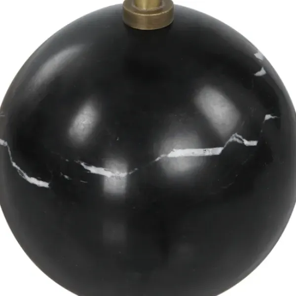 Accent & End Tables-Kirkland's Home Metal & Round Black Base Cocktail Table Gold