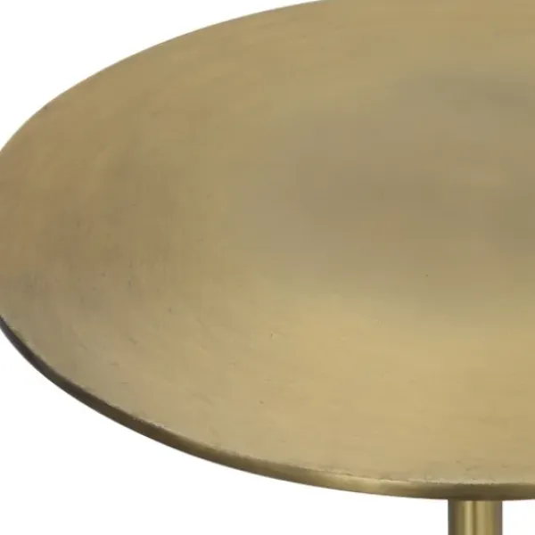 Accent & End Tables-Kirkland's Home Metal & Round Black Base Cocktail Table Gold