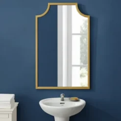 Decorative Mirrors-Kirkland's Home Metal Abigail Mirror Gold