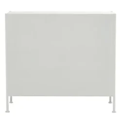 Cabinets & Sideboards-Kirkland's Home Metal And Glass X-Door Cabinet White