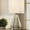 Table Lamps-Kirkland's Home Metal And Seeded Glass Cage Table Lamp White